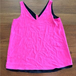 Lilly Pulitzer Reversible V-Neck Camisole in Hot Pink and Black